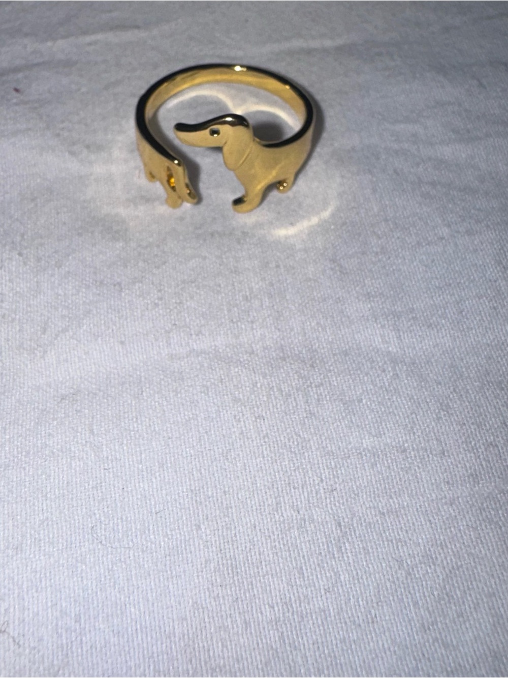 Gold-tone Dachshund Adjustable Ring